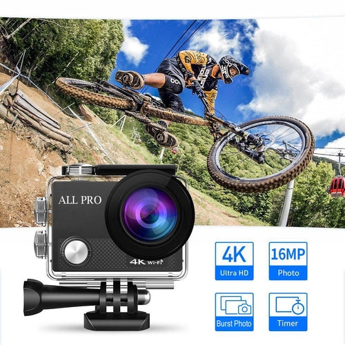 Caméra Sport 4K Wi-Fi Étanche Ultra HD