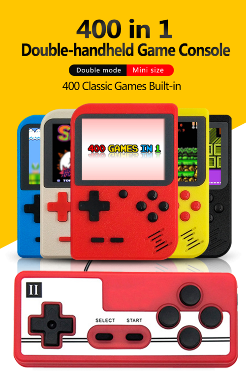 Console de Jeux Rétro Portable 400 Jeux Intégrés