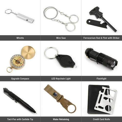 Kit de Survie Multifonction 14 en 1 Outdoor